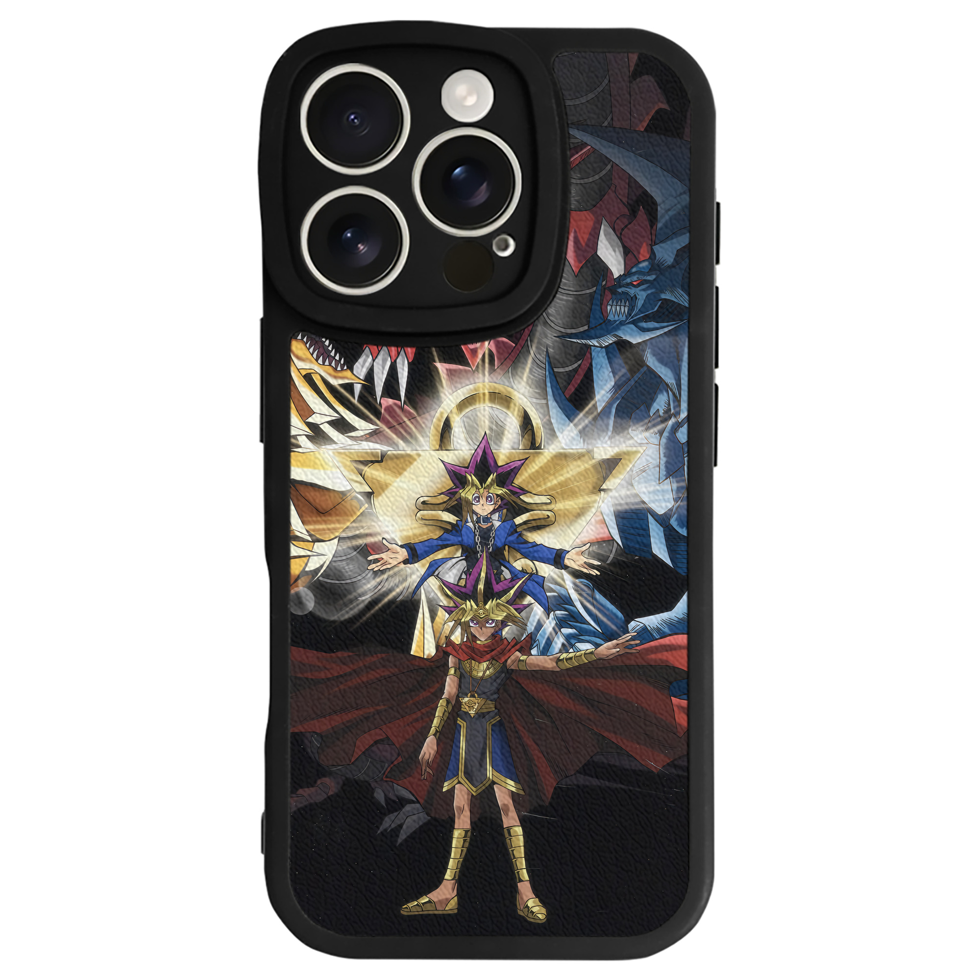 （画像用） 遊☆戯☆王 Yu-Gi-Oh! 【iPhone 16シリーズ対応】シリコンスマホケース（レザー調） 材質：シリコン
